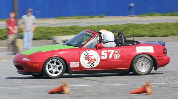 #57 Mazda Miata. Turner Field-Atlanta March 24, 2002 Photo by John Swain
